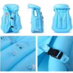 Pelampung Rompi Renang Anak Dewasa Swim Vest Strap Adjustable - Biru - Image 2