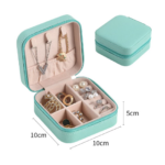 Box Penyimpanan Anting Kalung Aksesoris Perhiasan Simple Cantik Elegan - Tosca - Image 7