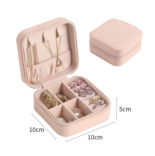 NlfTEJjihIcxVeTVCdXKbSNl2ZUOBL8a0bPY4whQ Box Penyimpanan Anting Kalung Aksesoris Perhiasan Simple Cantik Elegan - Pink - Image 1