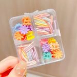 Set Box Ikat Rambut Aksesoris Jepitan Anak Lucu Cute Mix Warna Warni - Daisy