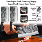 Pisau Dapur Pemotong Daging Sayur Buah Koki Chef Knife Baja Stainless - Persegi - Image 2