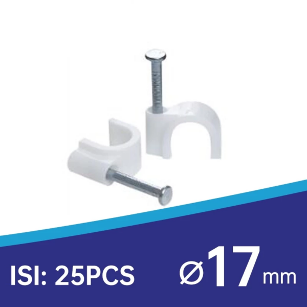 Klem Kabel Paku Beton Pipa Cable Clip Listrik Serbaguna - 17