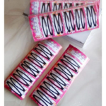 Jepitan Rambut Hitam Polos Hairclip Korean Fashion Snap Clips - Image 3