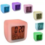 Jam LED Digital Lampu 7 Warna dengan Tampilan Waktu, Tanggal, dan Kalender - Image 5