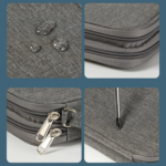 Pouch Dompet Travel Double Layers Mini Storage Organizer Cable Cord - Pink - Image 4