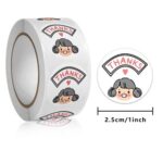 Sticker Thankyou Label Segel Order Packing Motif Karakter 1Roll - Custom 4