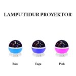 Lampu Tidur Hias Proyektor Desain Bulan Bintang Suasana Langit Romantis - Ungu - Image 7