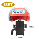Holder Smartphone Bentuk Helm Motor Buka Tutup Motif Robot Keren - Robot Hitam Red - Image 5