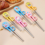 Sumpit Anak Karakter Lucu Alat Bantu Belajar Makan Bayi Balita Batita - Kitty - Image 2