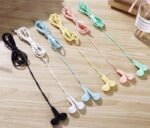 Earphone headset handsfree macaron u19 stereo kabel mate color mic - Pink - Image 5