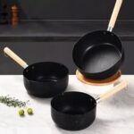 Panci Teflon Marble Black Anti Lengket 18 20cm Serbaguna Dapur - Teflon - Image 7