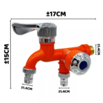 Kran Double Cabang ABS Keran Air Ganda Anti Bocor Dan Mudah Dipasang - Image 6