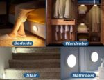 Lampu Tidur LED Sensor Otomatis Canggih Desain Modern Dekorasi Kamar - Bulat Putih - Image 8