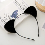 Bando Telinga Kucing Rambut Bandana Bulu Lucu Korean Style - Coklat - Image 8