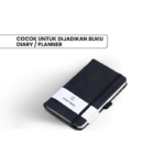 Buku Kulit Mini A6 Aesthetic Pelajar Mahasiswa Pekerja Kantoran Guru - Hitam