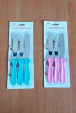 Spatula Butter Cream 3in1 Set Stainless Steel Icing Cake Dekorasi Kue - Image 6