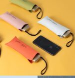 Payung Lipat Kapsul Anti UV Motif Polos Free Pouch - Image 3