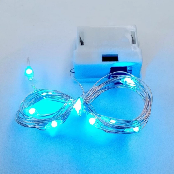 Lampu Hias Buket Bunga Balon Fairy Light Dekorasi Tumblr Kawat Mini - Biru 1 Meter