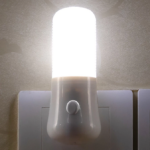Lampu Tidur LED Sensor Otomatis Canggih Desain Modern Dekorasi Kamar - Bulat Putih - Image 7