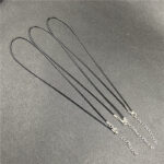 Kalung Tali Hitam Model Korea Aksesoris Pria Wanita Gaya Kekinian - Image 4