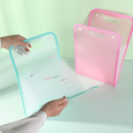 Tas Dokumen 13 Sekat Warna dengan Handle Ringan dan Praktis - Biru - Image 3