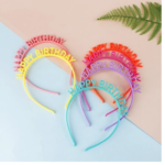 Bando Ulang Tahun Desain Happy Birthday Warna Warni Gaya Korea - Merah - Image 3