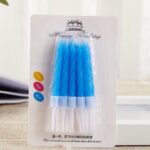 Lilin Ulang Tahun Metalik Birthday Candle Party 10 Pcs - Biru - Image 3