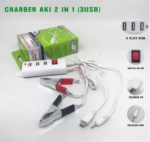 Charger Hp Aki Motor Portable 3 USB 6 in 1 Serbaguna - Image 2