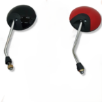 Spion Gagang Chrome Retro Desain Klasik Tampilan Vintage untuk Motor - Putih - Image 2