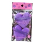 Sponge Bedak Tabur Padat Bentuk Love 2Pcs Beauty Blender 6 Warna - Purple