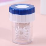 Wadah Alat Pembersih Softlens Manual Rotation Myopia Portable - Biru