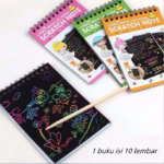 Buku Gambar Anak Gores Mini Magic Scratch Note Kreatif - Orange - Image 7