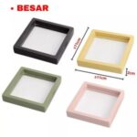 Jewelry Box Transparan Anti Debu Tempat Penyimpanan Perhiasan Ringkas - Besar Pink