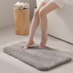 Keset Bulu Lembut Halus Empuk Mudah Dicuci Lucu Aesthetic Menyerap Air - Abu - Image 3