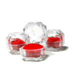 Tempat Cincin Mika Kristal Elegan Wadah Perhiasan Acrylic Unik - Hitam - Image 5