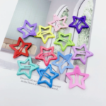 Jepit Rambut Bentuk Bintang 5PCS Warna Warni untuk Wanita - Dusty - Image 8