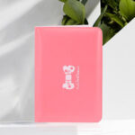 Dompet Kartu Card Wallet Ribbon Lucu Cute Bahan Kulit 12 Slot - Pink Tua