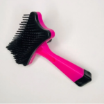 Sisir Grooming Brush Anjing Kucing Kelinci Self Quick Cleaning Praktis - Pink