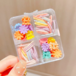 Set Box Ikat Rambut Aksesoris Jepitan Anak Lucu Cute Mix Warna Warni - Daisy - Image 7