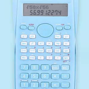 Kalkulator Ilmiah SinCosTan 240 Fungsi Layar LCD HD Baterai L1131 - Biru