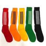 Kaos Kaki Sepak Bola Futsal Panjang Bergaris Pria Dewasa Olahraga - Hitam - Image 2