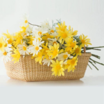 Buket Bunga Daisy Blossom Replika Plastik Besi Tanaman Hias - Kuning - Image 4