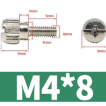Sekrup Baut Casing PC Desktop untuk PSU HDD SSD PCI - M4x8 Putih