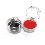 Tempat Cincin Mika Kristal Elegan Wadah Perhiasan Acrylic Unik - Merah - Image 3