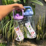 Botol Minum Minuman Motivasi Tumbler Viral Lucu Kekinian 2 Liter - Transparan Biru - Image 2