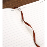 Buku Catatan Kerja Notebook A5 Cover Kulit Sintetis Elegan 100 Lembar - Coklat - Image 7