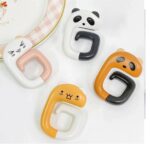 Gantungan Tas Meja Lipat Cantolan Praktis Table Hook Holder Serbaguna - Oren Hitam Rakun - Image 5