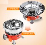 Kompor Camping Mini Portable Gas Stove Bulat Windproof - Image 3