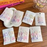 Jepit Rambut Anak Isi 4 Bentuk Lucu Warna Warni Aksesoris Wanita - Pita - Image 4