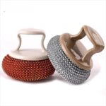 Sikat Cuci Piring Bulat Sabut Kawat Dengan Gagang Multifungsi - - Image 4